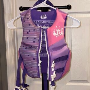 Pink and Purple Child Life Vest 33-55lbs